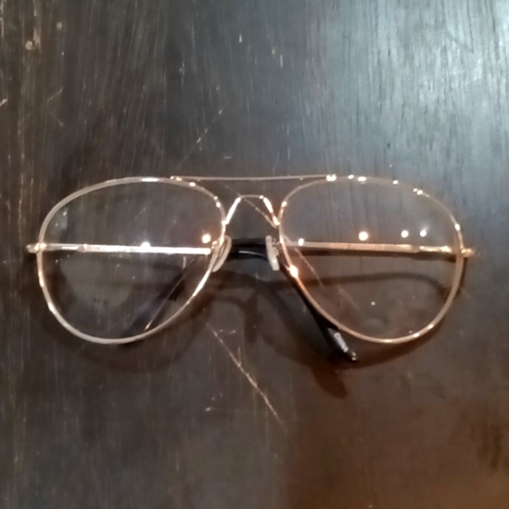 Aviator Style Glasses Clear Frame